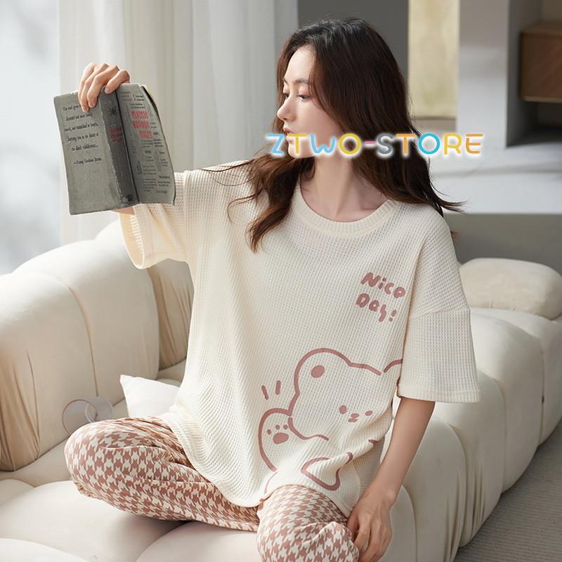 ルームウェア パジャマ レディース 春 部屋着 家着 セットアップ 秋 夏 外出 可愛い かわいい 半袖 上下セット 大きいサイズ 大きめ ゆったり 寝巻き 安い Axfr0dwd2l Laoofficialgazette Gov La