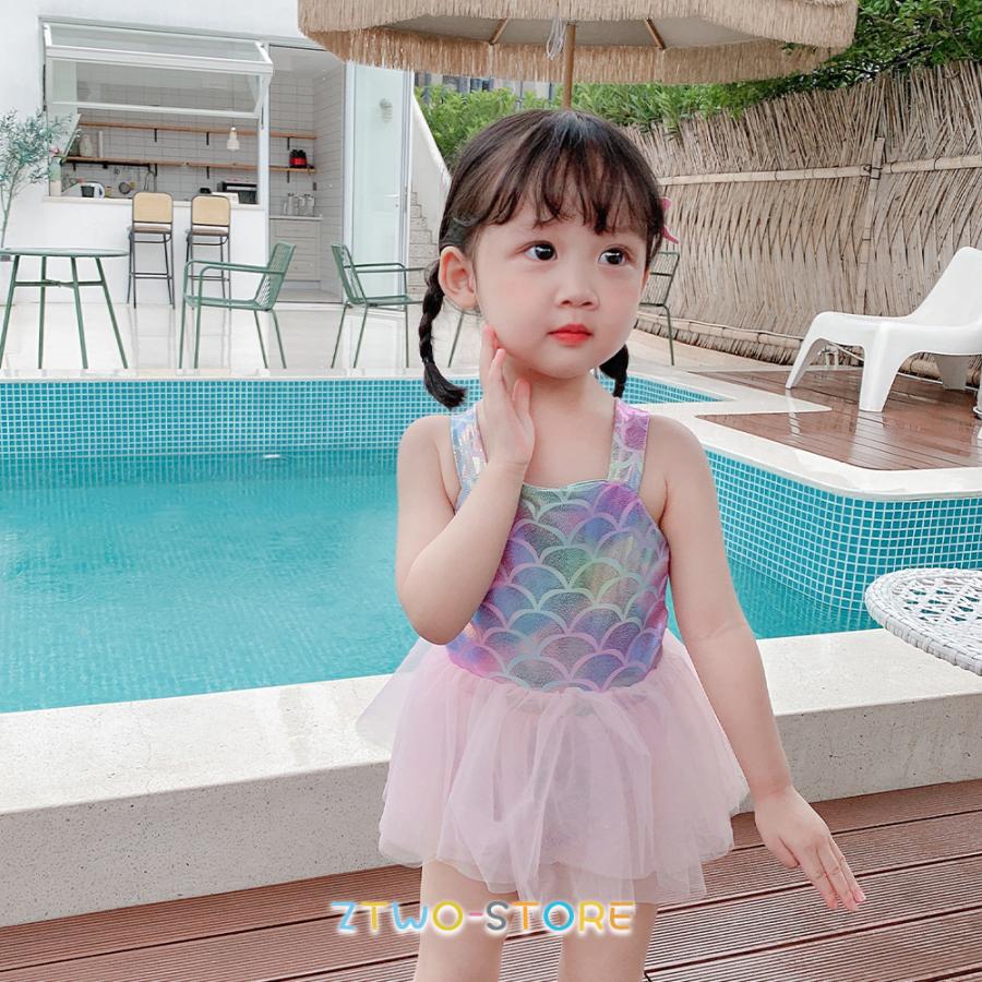 フリル水着 女の子 70 80 90 ベビー水着 女児 ワンピース 可愛い 