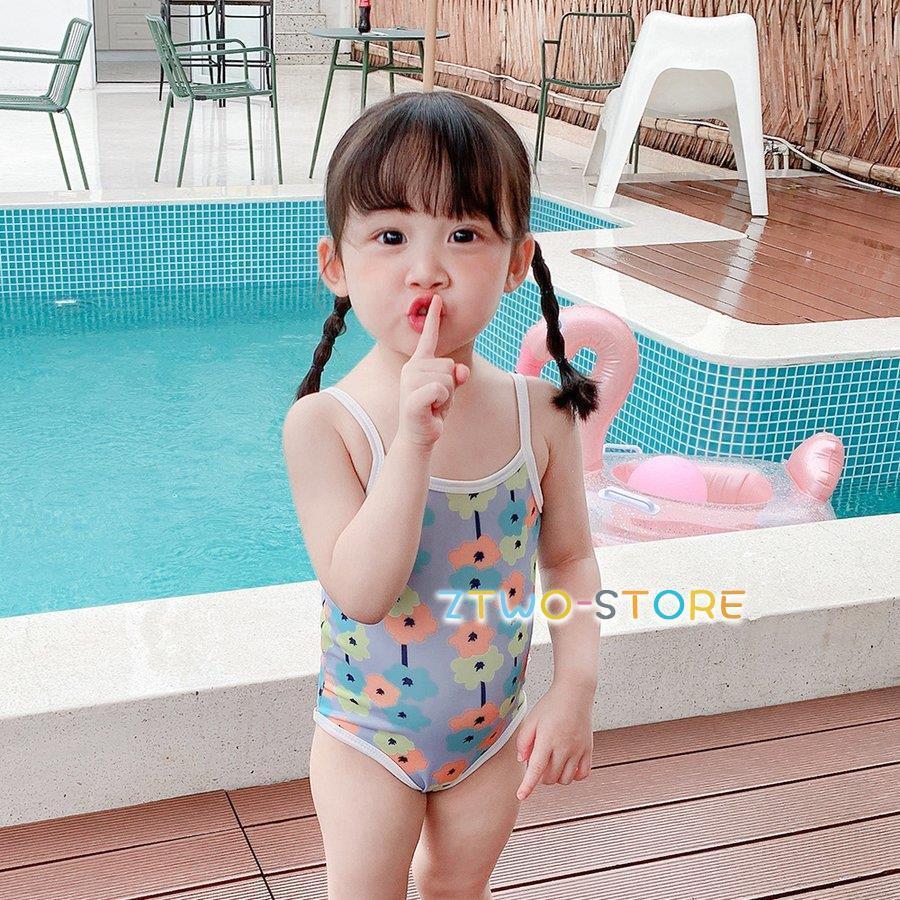 ベビー 水着 女の子 オールインワン ワンピース スイムキャップ