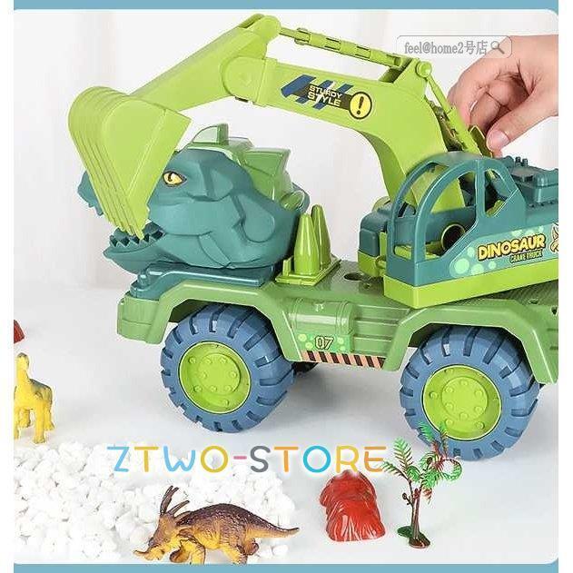 車おもちゃ 恐竜おもちゃ トラックセット DIYカー ミニカーセット 恐竜フィギュア リターンカー 恐竜マップ 男の子 誕生日 プレゼント クリスマス｜ztwo-store｜17
