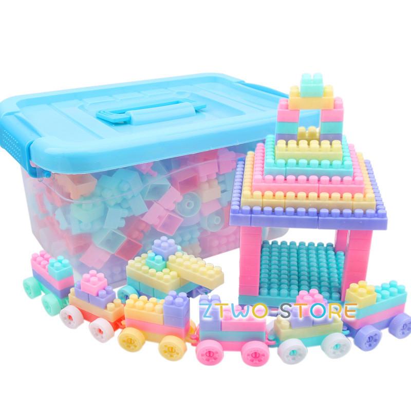 限定子供 知育玩具 おもちゃ 幼児 女の子 384ピース 大きいブロック