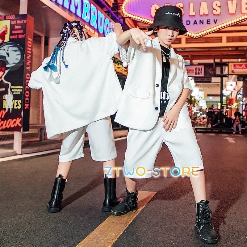 キッズダンス衣装 スーツセット ジャケット 白 キッズフォーマル