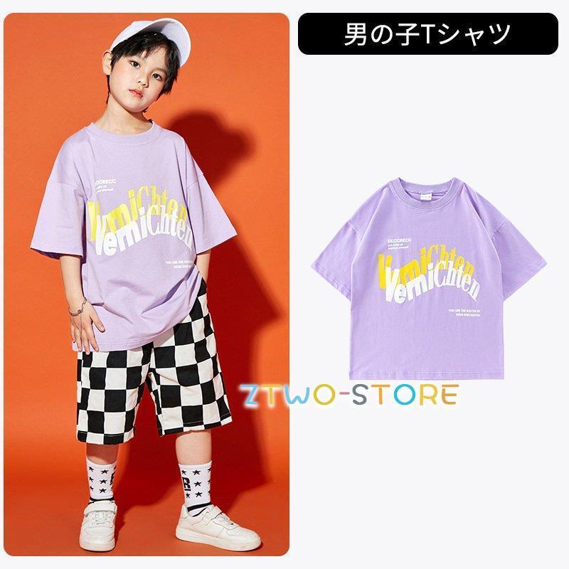 キッズ ダンス 衣装 ダンス衣装 子供 セットアップ ヒップホップ HIPHOP 女の子 半袖 トップス へそ出し チェック柄 ピンク ステージ衣装 練習着 応援団 体操服｜ztwo-store｜14