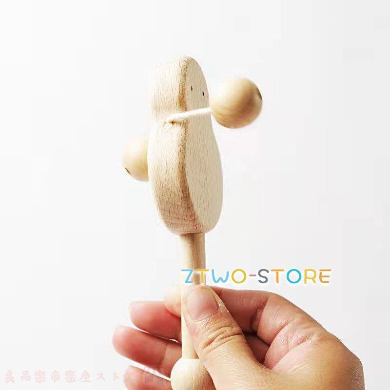 高品質の赤ちゃんのおもちゃ木製の塗装されていない鶏のガラガラ知育玩具｜ztwo-store｜02