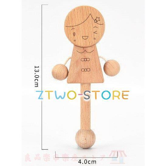 高品質の赤ちゃんのおもちゃ木製の塗装されていない鶏のガラガラ知育玩具｜ztwo-store｜03