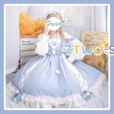ワンピース ロリータ 学院風 lolita ロングスカート 洋服 長袖 ワンピース ロリータ 学院風 lolita ロングスカート 洋服 長袖