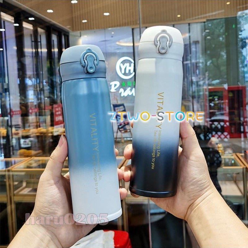 グラデーション ステンレス水筒 魔法瓶 水筒 グラデーション コップ おしゃれ 保温 保冷 直飲み