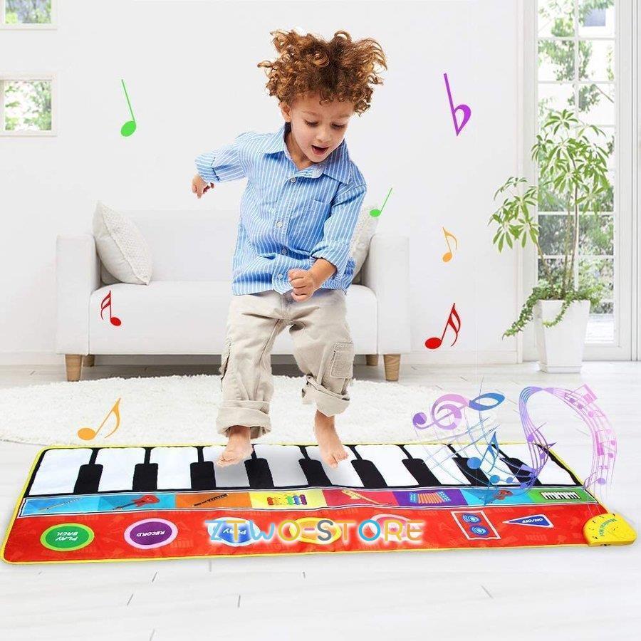 ピアノ おもちゃ こども 知育玩具 音楽マット 8種楽器 録音 再生 148*60cm 大きいサイズ｜ztwo-store｜07