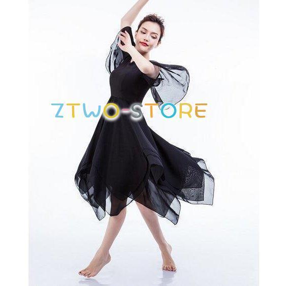 バレエダンスワンピース モダンダンス衣装 社交ダンスワンピース