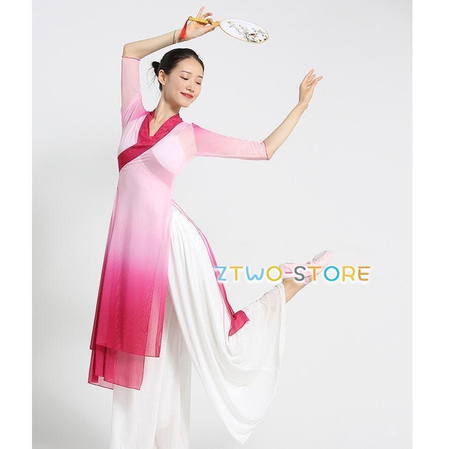ダンスウエア 民族ダンス衣装 中国古典舞踊長袖 ブラウス 羽織 ガウチョパンツ　中華風バレエ衣装 モダンドレス ヨガ チャイナダンス練習着 | ブランド登録なし | 10