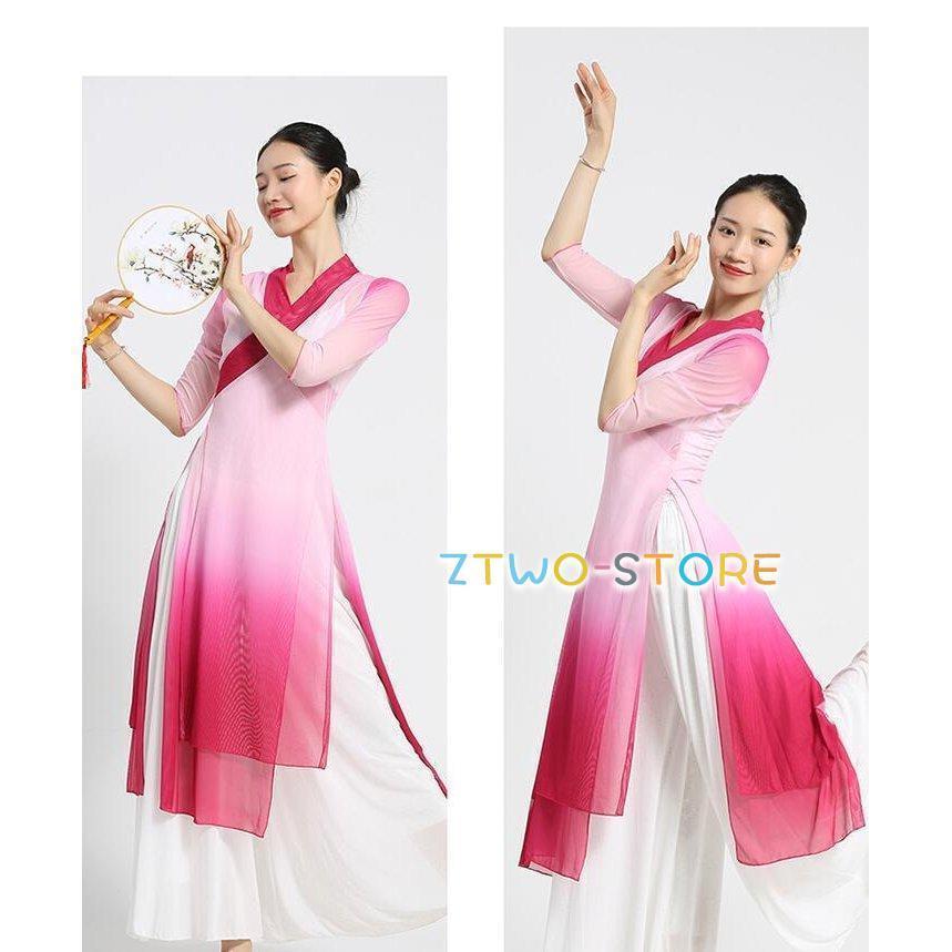 ダンスウエア 民族ダンス衣装 中国古典舞踊長袖 ブラウス 羽織 ガウチョパンツ　中華風バレエ衣装 モダンドレス ヨガ チャイナダンス練習着 | ブランド登録なし | 11