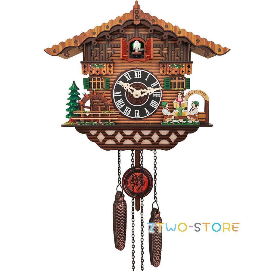 掛け時計 鳩時計 おしゃれ 北欧 カッコウ 本格 本格ふいご式 木製 カッコークロック ハウス型｜ztwo-store