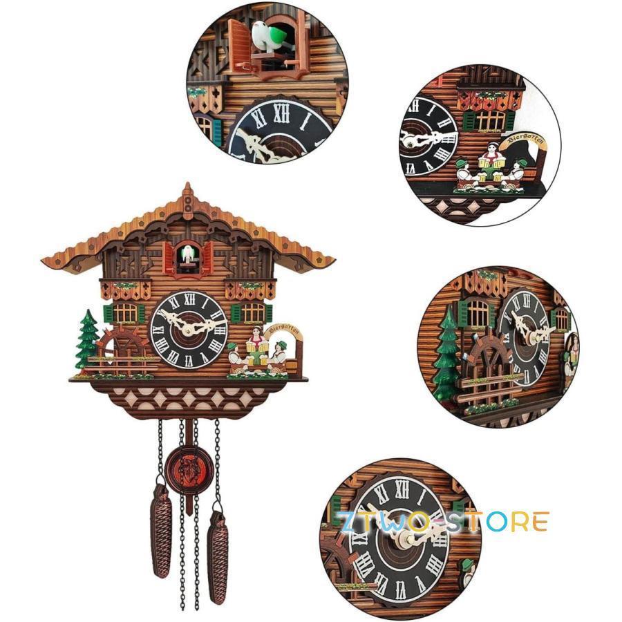 掛け時計 鳩時計 おしゃれ 北欧 カッコウ 本格 本格ふいご式 木製 カッコークロック ハウス型｜ztwo-store｜02