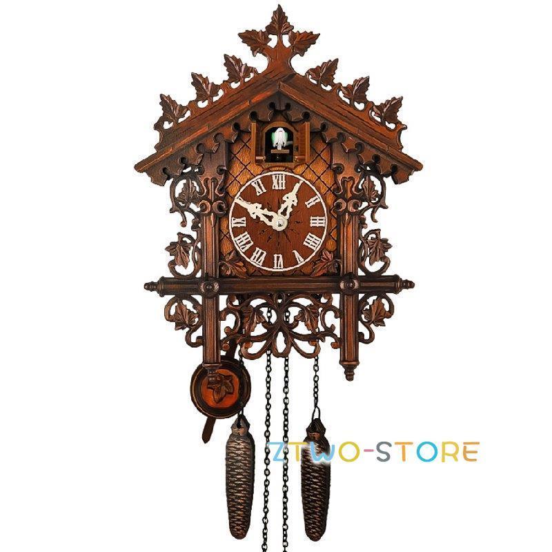 掛け時計 鳩時計 おしゃれ 北欧 カッコウ 本格 本格ふいご式 木製 カッコークロック ハウス型｜ztwo-store
