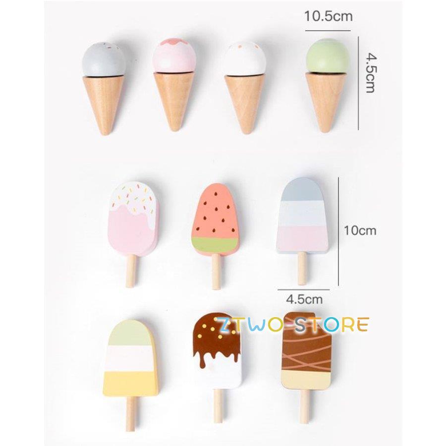 アイスクリーム 木製 おままごとセット ごっこ遊び 知育玩具
