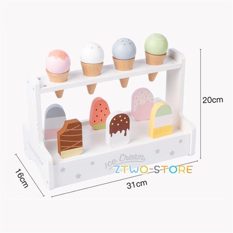 アイスクリーム 木製 おままごとセット ごっこ遊び 知育玩具 子供 早期