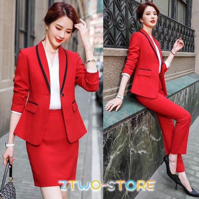 レディーススーツ　グレー　新品未使用 エレガント レディース スーツセット 上下セット グレー 高級感