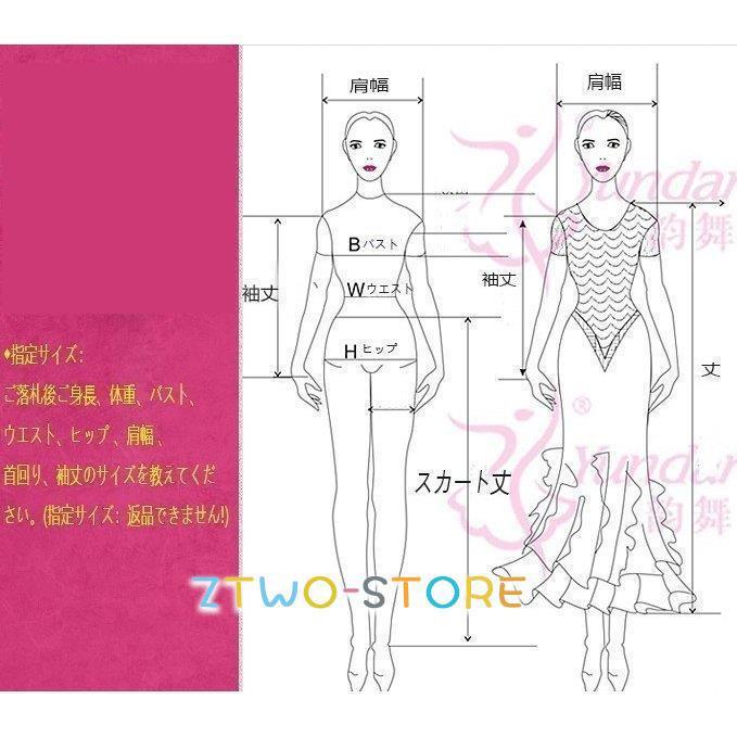 ラテンダンス発表会用ドレス ラテンドレス ワルツ ラテン系 豪華 ダンスドレス ワルツ専用演出用 ラテンワンピース 社交ダンスドレス 衣装 開場ドレス_5