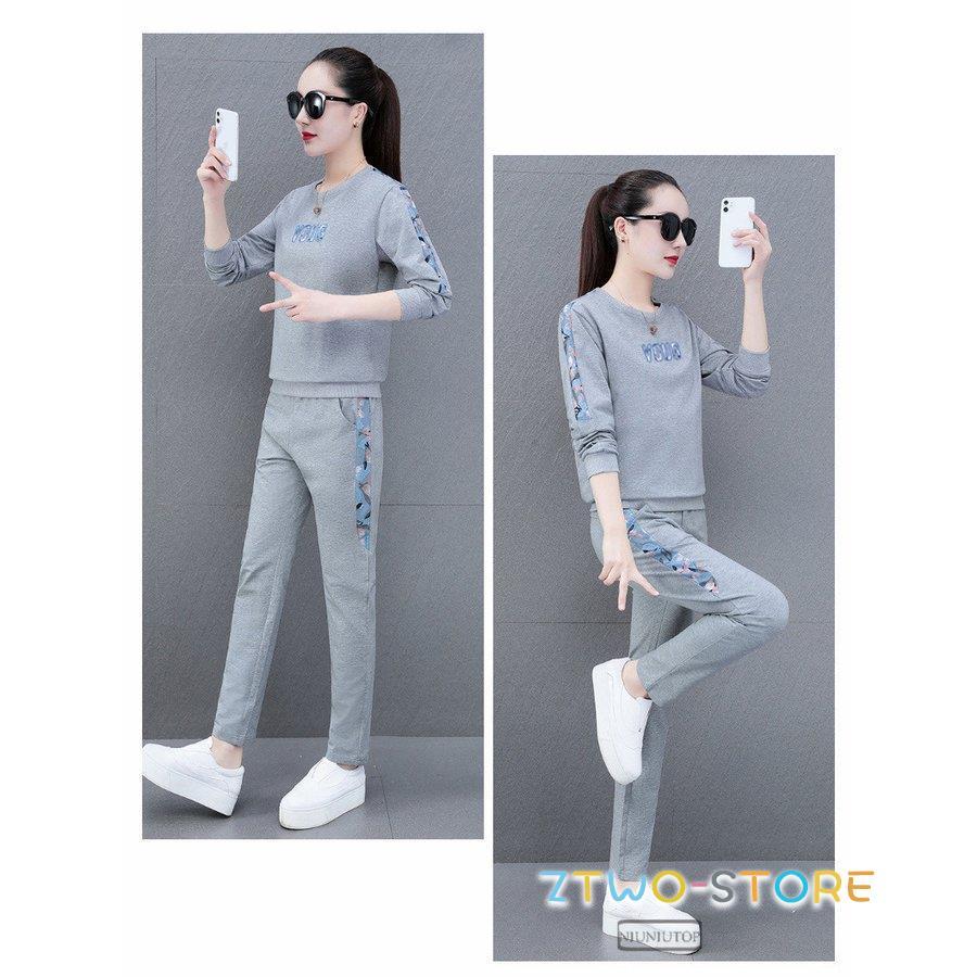 スウェット上下 レディース 花柄 長袖 ジャージ 上下セット 運動着