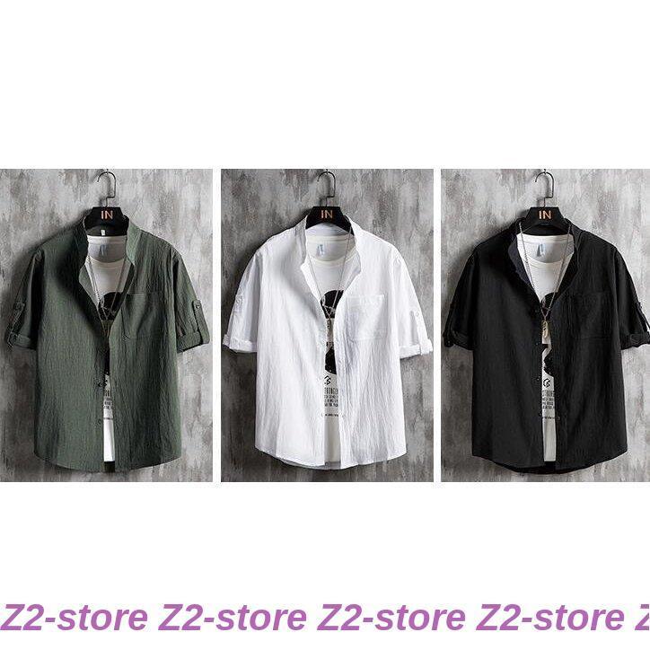 シャツ メンズ 7分袖シャツ 七分袖 無地 開襟シャツ カジュアルシャツ リネンシャツ 綿麻 トップス 夏用 通勤 紳士服 父の日 メンズファッション おしゃれ 薄手 シャツ メンズ 7分袖シャツ 七分袖 無地 開襟シャツ 父の日 カジュアル
