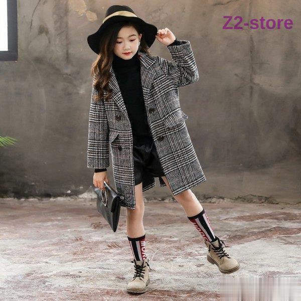 ダッフルコート キッズ 150cm 子供服 チェスターコート 千鳥柄 メルトンコート ロング丈 女の子 厚手 ジャケット キッズ 防寒 冬服 アウター ジュニア服 コート サイズ 150 Ilgaimportadora Com