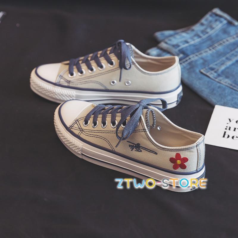 ズック靴 レディースシューズ 春夏 スニーカー 白 蝶刺繍 フラットシューズ ズック レディーススニーカー 40代 スリッポン 厚底靴 歩きやすい 美脚 可愛い学生 Ztwo1026 Xie1085 Z2ストア 通販 Yahoo ショッピング