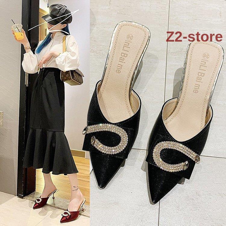 ミュールサンダル ポインテッドトゥ シューズ レディース 春夏