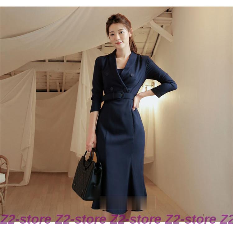 スーツワンピース ワンピース レディース 春物 ロング丈ワンピ 着やせ