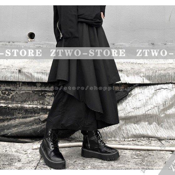 袴パンツ ロングスカート Black Gravity レイヤー モード系｜袴パンツ