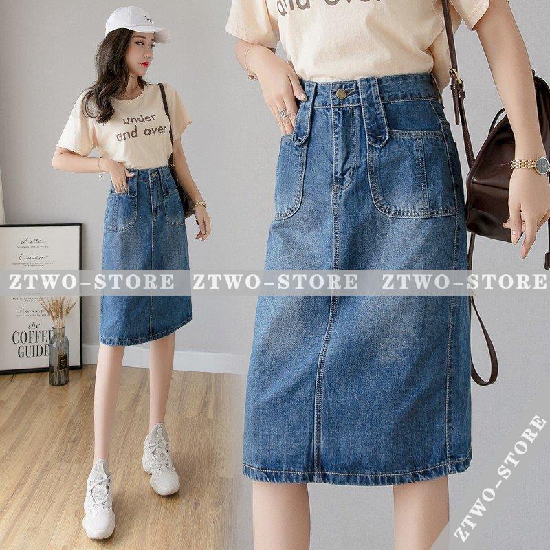 スカート レディース 春夏 デニムスカート Aライン 膝丈 台形 タイトスカート スリット カジュアル 大きいサイズ オシャレ 着痩せ 通勤 通学 Ztwo1122 Bsq448 Z2ストア 通販 Yahoo ショッピング