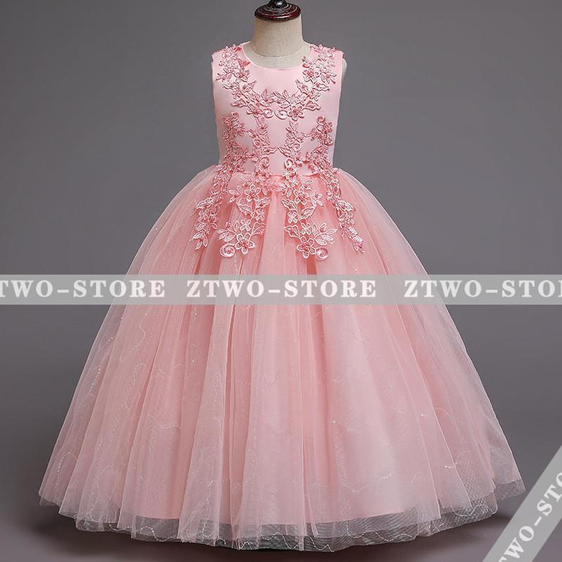 子供ドレス ピアノ発表会 ロング 結婚式 キッズ フォーマルドレス 袖なし ワンピース 子どもドレス ジュニアドレス 白 ホワイト  120 130 140 150 160 170 | ブランド登録なし | 18