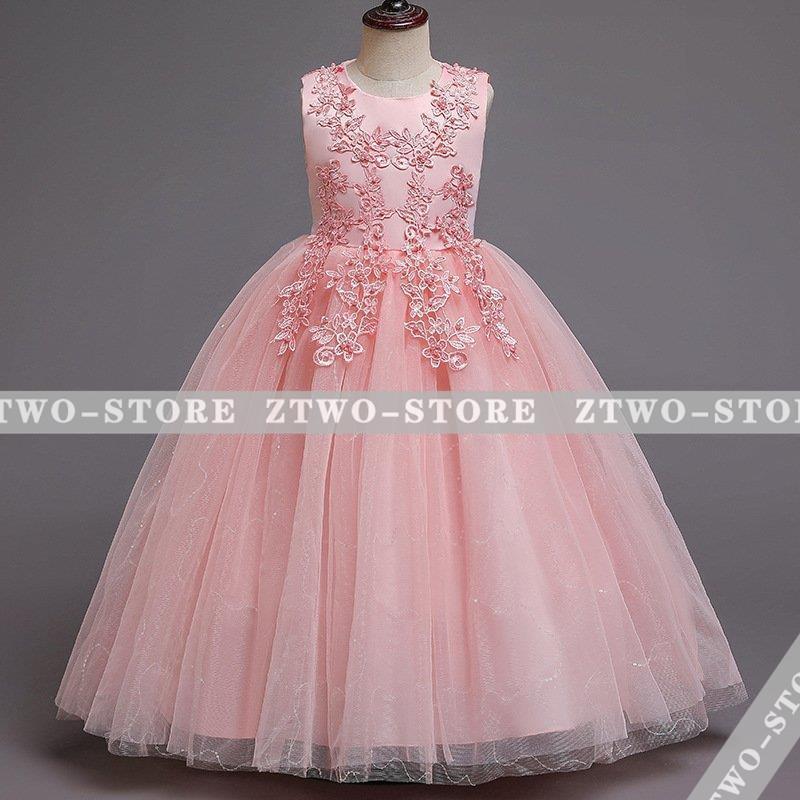 子供ドレス ピアノ発表会 ロング 結婚式 キッズ フォーマルドレス 袖なし ワンピース 子どもドレス ジュニアドレス 白 ホワイト  120 130 140 150 160 170 | ブランド登録なし | 05