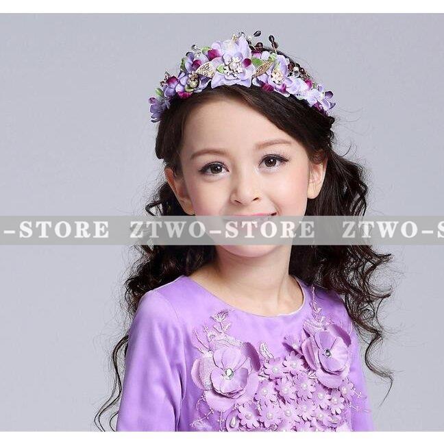 子供 キッズ フラワーガール髪飾り 子供ドレス 発表会 七五三 結婚式 アクセサリー｜ztwo-store