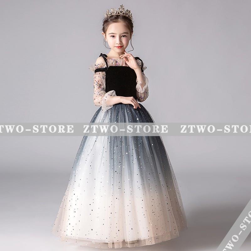新品 豪華 子供ドレス ピアノ発表会 バイオリン ロング 結婚式 キッズ 