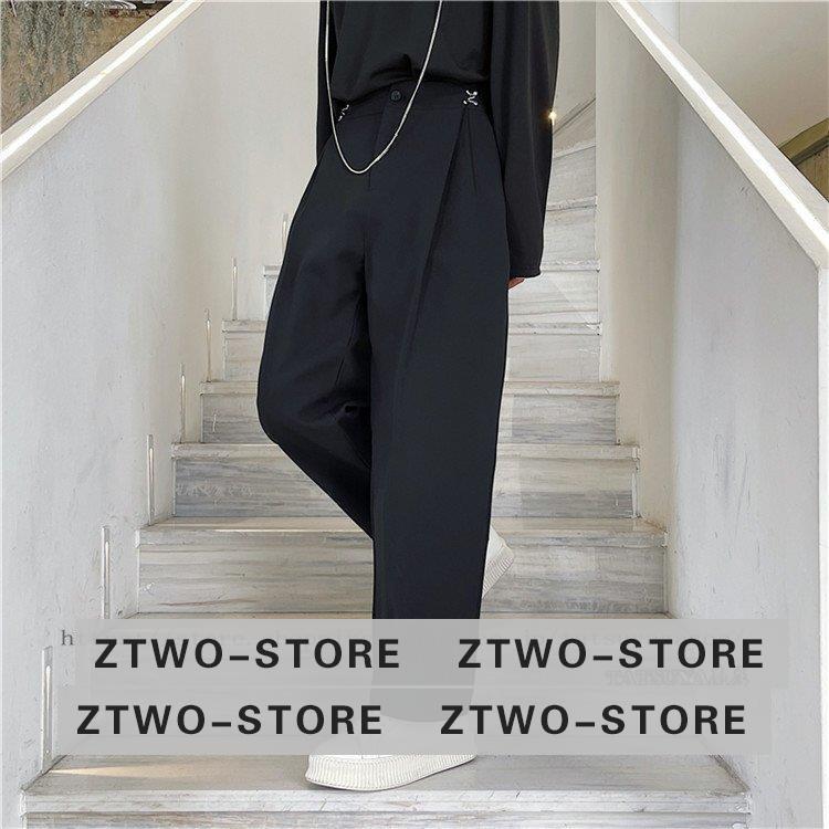 スラックス カジュアルパンツ ワイドパンツ メンズ ゆったり 無地 シンプル代 30代 かっこいい 春秋 韓国ファッション 個性的 新作 Ztwo17 Nk1 Z2ストア 通販 Yahoo ショッピング