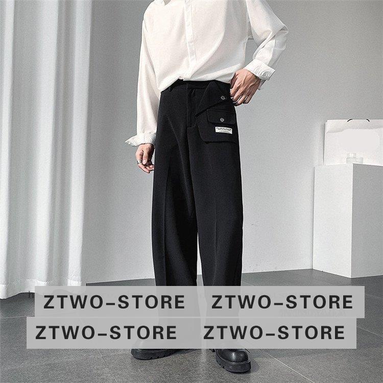 ワイドパンツ カジュアルスラックス メンズボトムス ワイドルーズズボン ゆったり ファッション 体型カバー 春秋 韓国風代 30代新作 Ztwo17 Nk7 Z2ストア 通販 Yahoo ショッピング