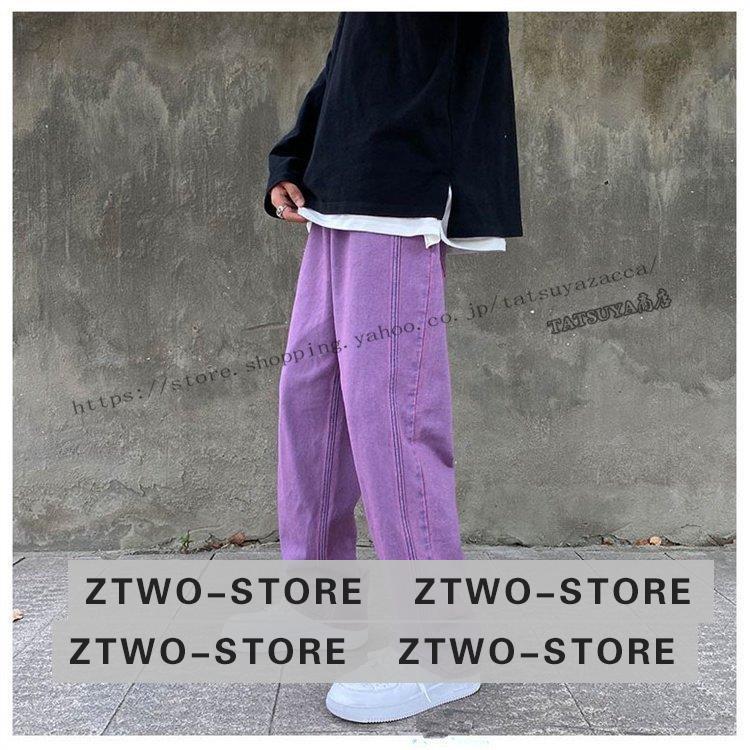 デニムパンツ メンズ ワイドルック ビッグシルエット ストレート