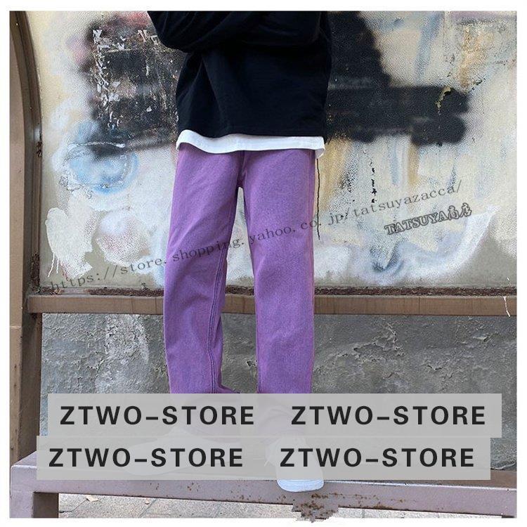 デニムパンツ メンズ ワイドルック ビッグシルエット ストレート