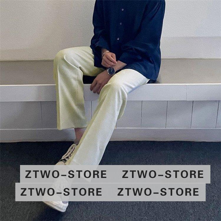 スラックス スーツパンツ ワイドパンツ メンズ ゆったり ストレッチ代 30代カジュアル 春秋 韓国ファッション通勤 新作 Ztwo17 Nk38 Z2ストア 通販 Yahoo ショッピング