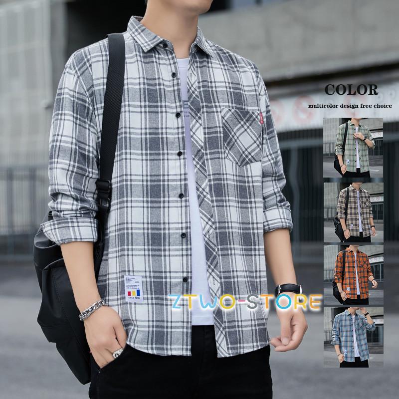 ネルシャツ メンズ シャツ トップス カジュアルシャツ 無地 長袖 春夏秋冬 大きいサイズ おしゃれ ファッション Ztwo17 Sy47 Z2ストア 通販 Yahoo ショッピング