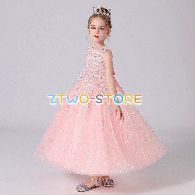 子供ドレス　女の子ドレス　ピアノ発表会　子供フォーマルドレス　　ライトブルー　ホワイト　女の花子ドレス　フラワガール　プリンセスドレス　入園式　結婚式 | ブランド登録なし | 03