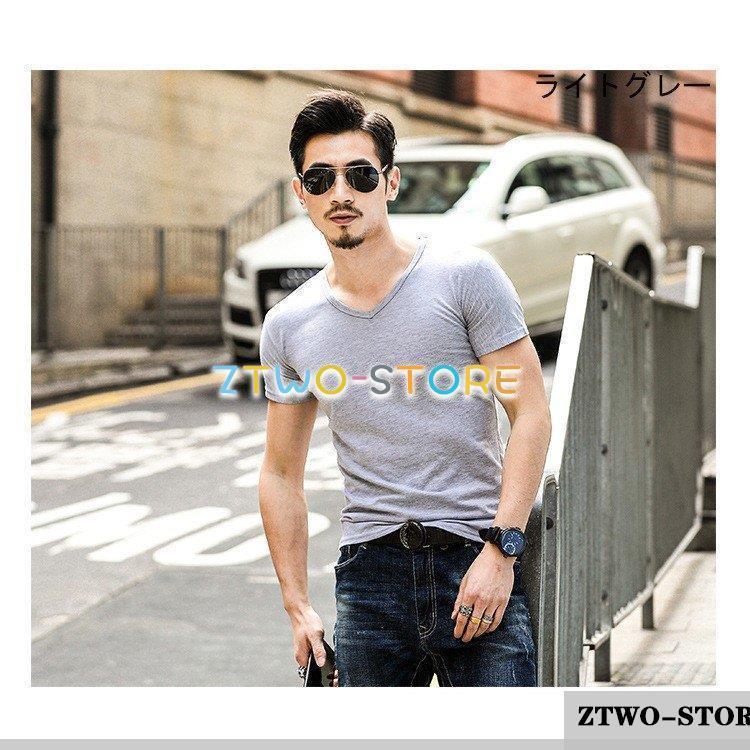 Tシャツ メンズ 半袖 Vネック 棉 吸汗速乾 メンズ Tシャツ ファッション おしゃれ 夏服 運動会 文化祭 Ztwo18 Nsy137 Z2ストア 通販 Yahoo ショッピング