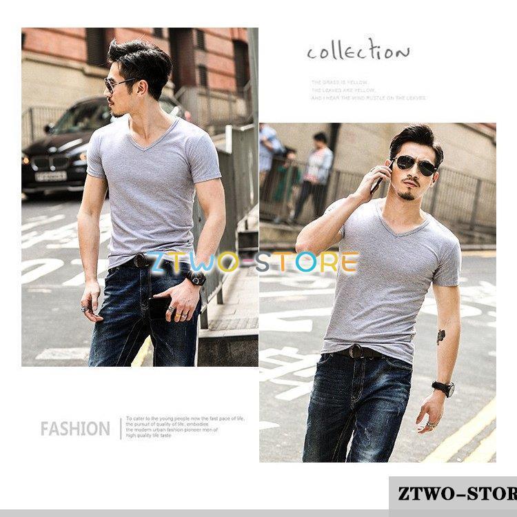 Tシャツ メンズ 半袖 Vネック 棉 吸汗速乾 メンズ Tシャツ ファッション おしゃれ 夏服 運動会 文化祭 Ztwo18 Nsy137 Z2ストア 通販 Yahoo ショッピング