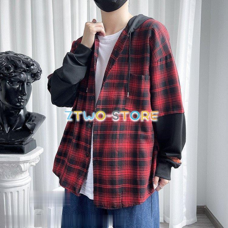 パーカー メンズ 薄手 長袖 秋物 春服 メンズパーカー フード付き トップス シャツジャケット 重ね着風 おしゃれ Ztwo18 Nsy485 Z2ストア 通販 Yahoo ショッピング