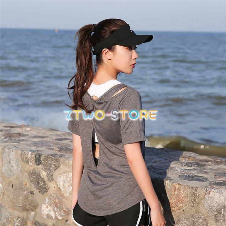 【未使用品】ヨサ　ＹＯＳＡ 半袖ヨガTシャツ　М　　テラスポーツウェア ヨガウェア トップス 半袖 Tシャツ レディース バッククロス