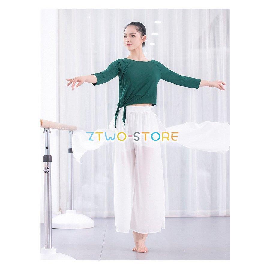 ダンスウェア ヨガウェア Tシャツ 着丈41cm ヨガ トップス スポーツ