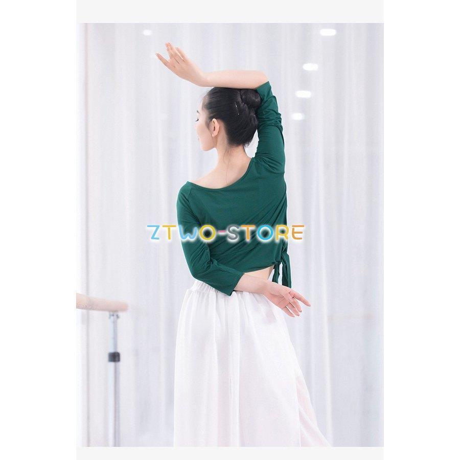 ダンスウェア ヨガウェア Tシャツ 着丈41cm ヨガ トップス スポーツ
