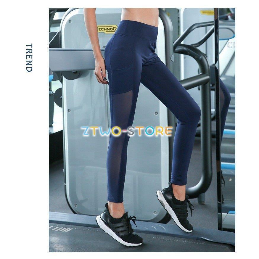 切り替え レギンス レディース ポケット付き ロングタイツ スポーツ