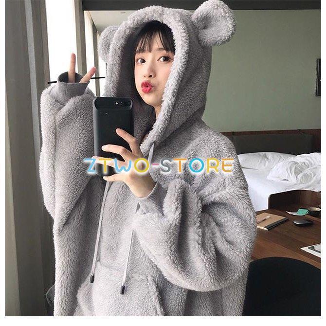 ミニケー ボア フリース モコモコ パーカー パーカー 厚手 モコモコ レディース フリースパーカー ゆったり