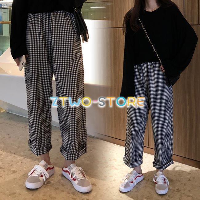 ワイドパンツ レディース ロングパンツ チェック柄 ゆったり カジュアルパンツ 長ズボン チェック柄パンツ 春秋 パンツ 夏 サマーパンツ Ztwo1212 Kz257 Z2ストア 通販 Yahoo ショッピング